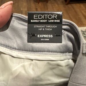 Express Light Gray Editor Pants
